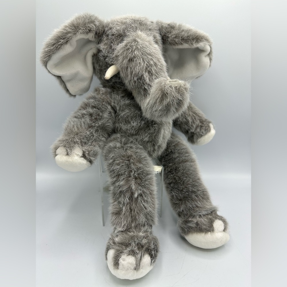 Vintage 1997 BAB Build A Bear Gray Plush  Elephant Tusks RETIRED  16" EUC